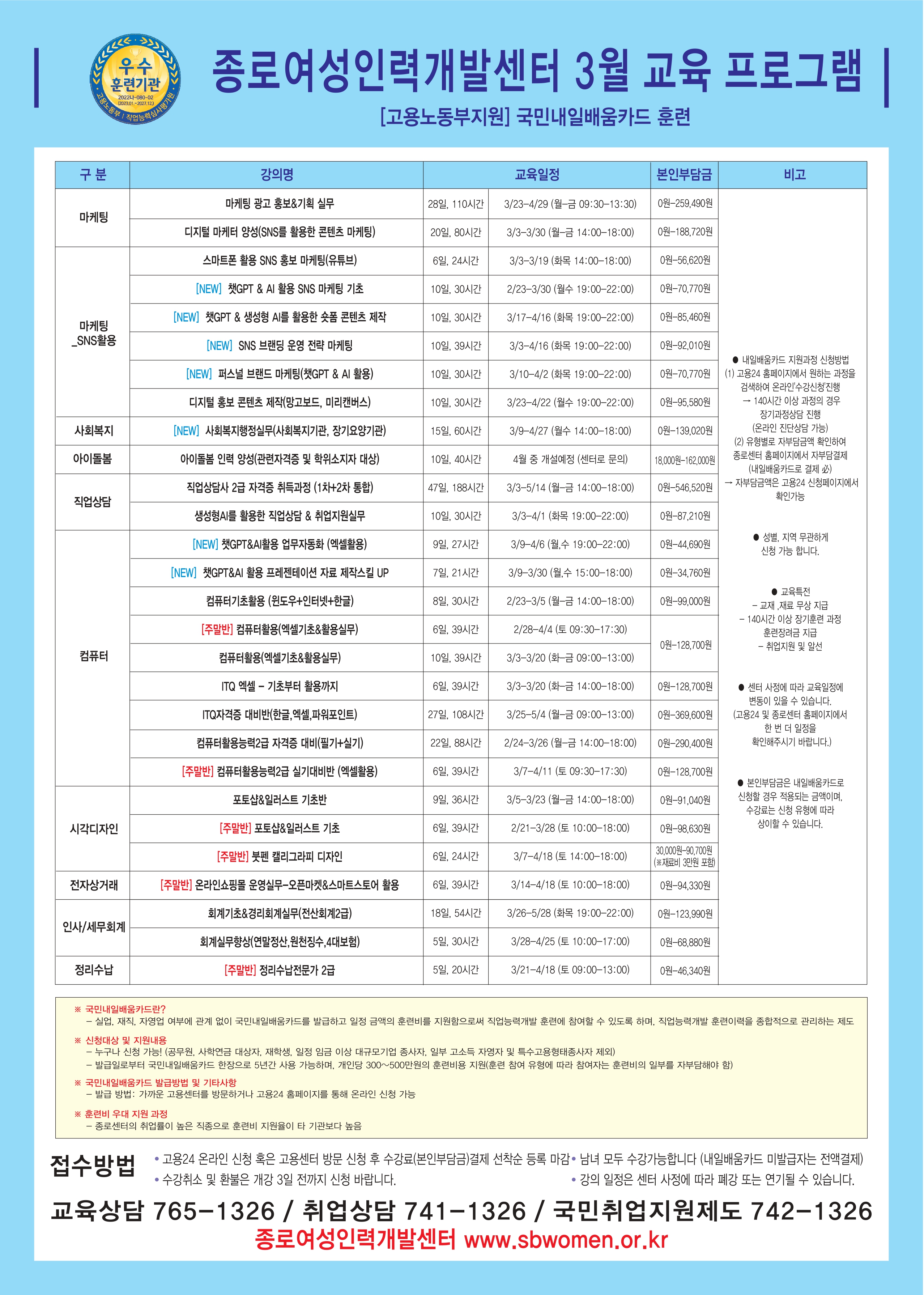 [붙임] 종로여성인력개발센터 2026년 3월 교육프로그램 홍보물_pages-to-jpg-0001